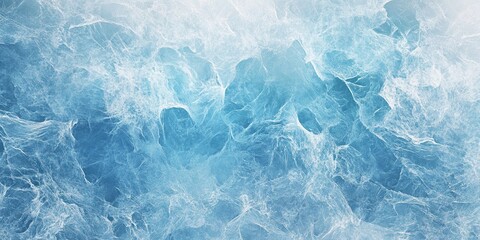 Fototapeta premium Blue ice background with textured frozen layers and abstract crystal formations in winter theme