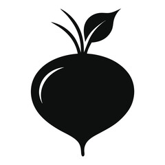 Silhouette Beetroot Icon