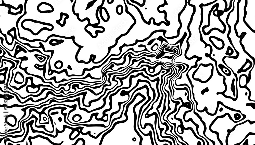 Poster black and white abstract pattern with contour effect for modern background and jersey design. fully 
