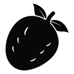 Silhouette of a Mango Fruit