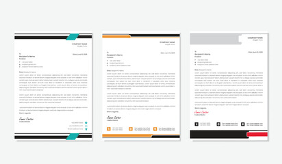 creative Letterhead design template for print a4 size.