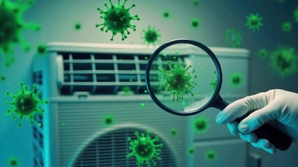 Germs in air conditioning, cleaning air conditioner 