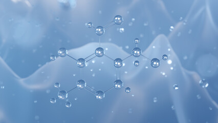 pyridoxal molecular structure, 3d model molecule, vitamin b6 active form structural chemical formula view from a microscope © Сергей Шиманович
