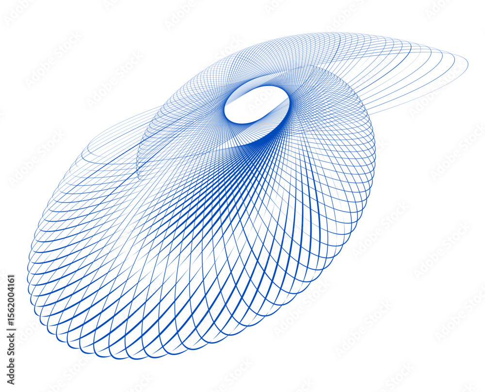 Poster abstract blue background with circles design element wave lines guilloche curve line background circ