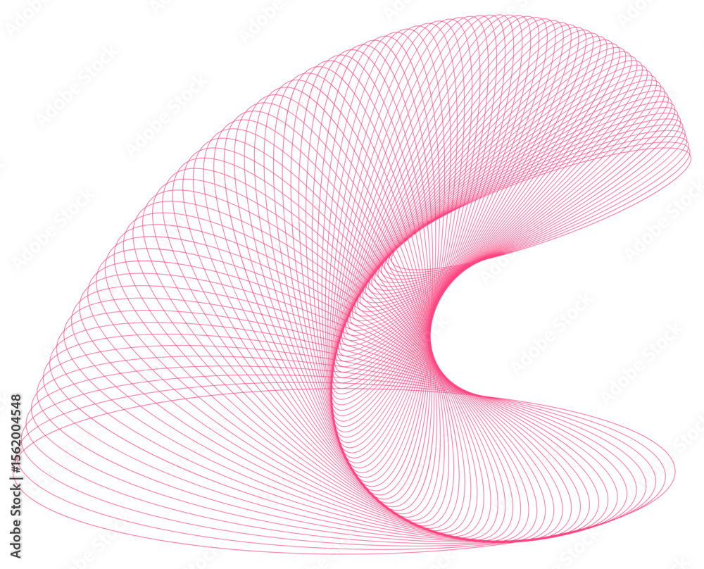 Poster abstract pink background design element wave lines guilloche curve line background circle for patter