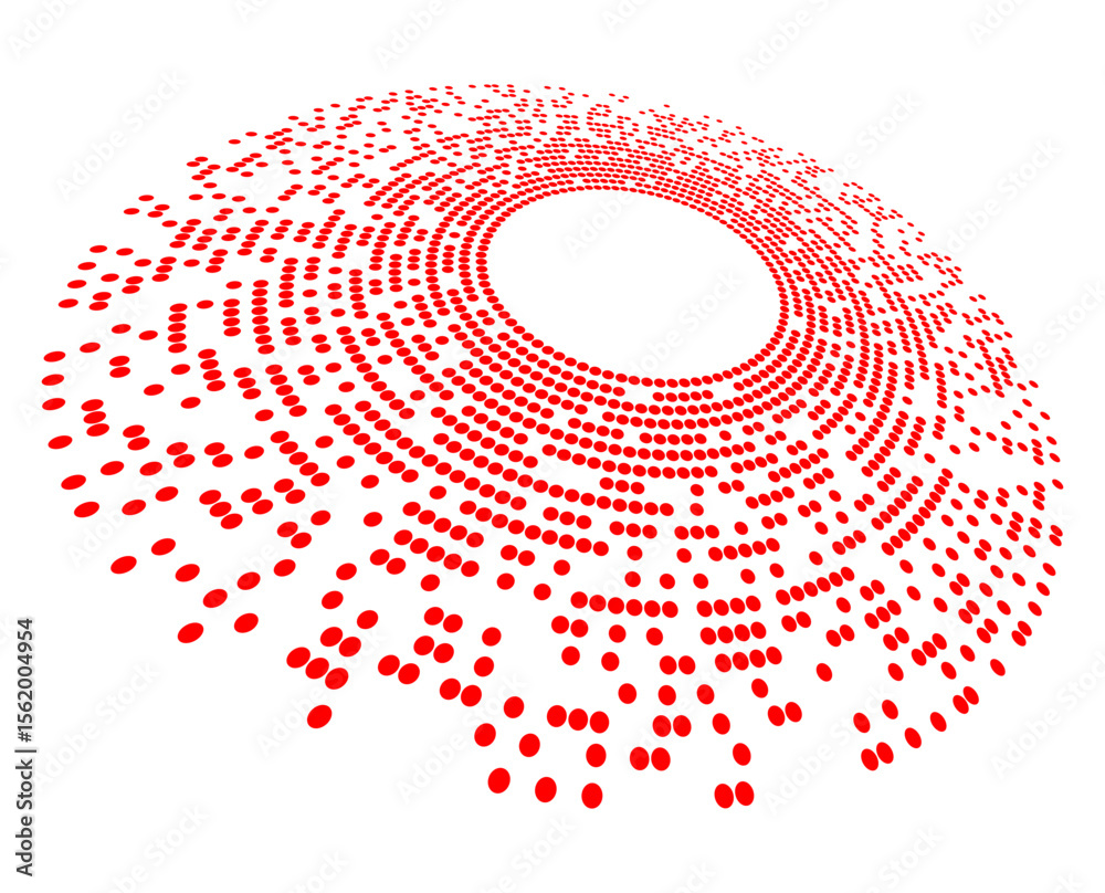 Fototapete red circle background design element wave lines guilloche curve line background circle for pattern b