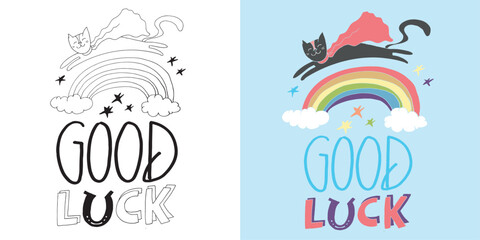 Cute hand drawn doodle lettering quote. Lettering for t-shirt design, mug print, bag print, clothes fashion. 100% hand drawn vector image.