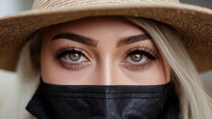 A series of close-up portraits of women, focusing on their faces with emphasis on expressive eyes.