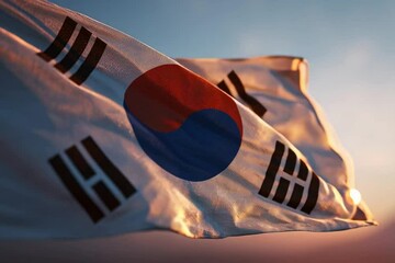 Celebrate South Korea’s Independence Day with this dynamic, waving Taegukgi flag. Perfect for patriotic projects, historical content, and national events, this high-quality asset adds vibrant motion t