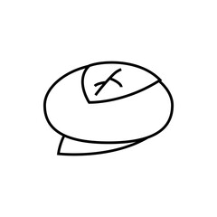 Sakura Mochi Line Icon, Japanese Spring Sweet for UI and Labels