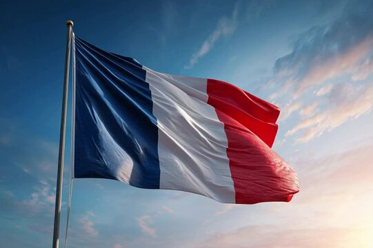 High-resolution illustration of the France national flag with vertical blue, white, and red stripes. Perfect for educational use, travel content, international projects, web design, and patriotic grap