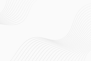 simple blank white background with modern grey line wave pattern