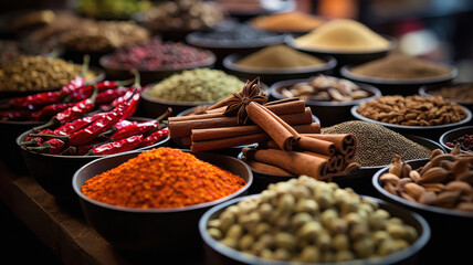 indian spices on shop