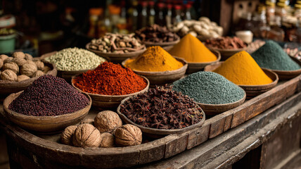 indian spices on shop
