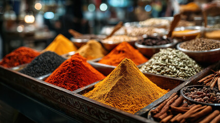 indian spices on shop