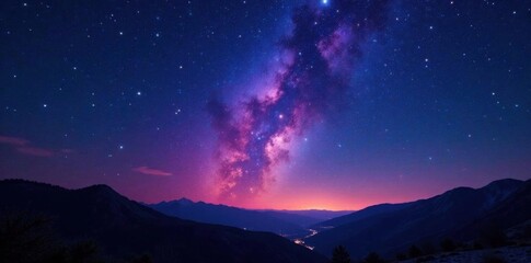 Twinkling stars streak across night sky, vibrant colors , cosmos, yellow, twinkle
