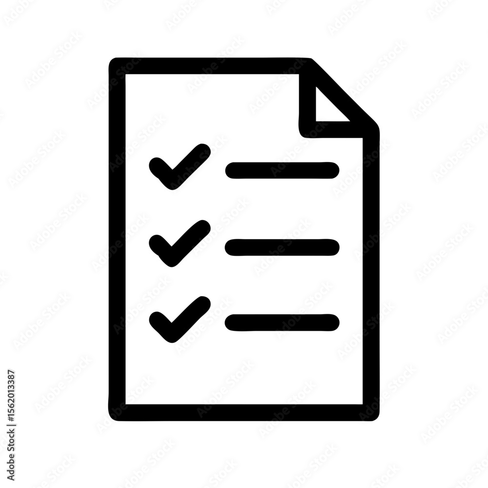 Poster simple project checklist icon. checklist includes checkmarks and empty lines for tasks. this project