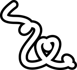 Heart continuous line drawing of love concept