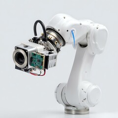 Robotic vision system recognizing product defects with white background