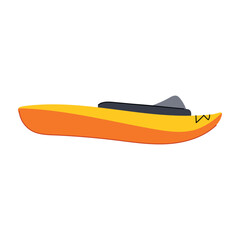 paddle kayak cartoon vector illustration