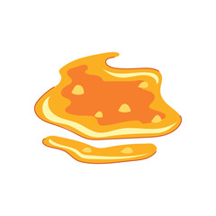 eruption lava puddle cartoon vector illustration