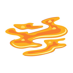 magma lava puddle cartoon vector illustration