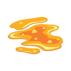geothermal lava puddle cartoon vector illustration
