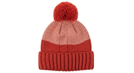 Isolated Knitted Pom-Pom Hat
