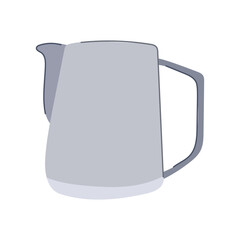 art milk frothing pitcher cartoon vector illustration