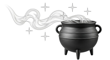 Isolated Black Cauldron