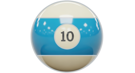 Isolated Billiard Ball with Number 10