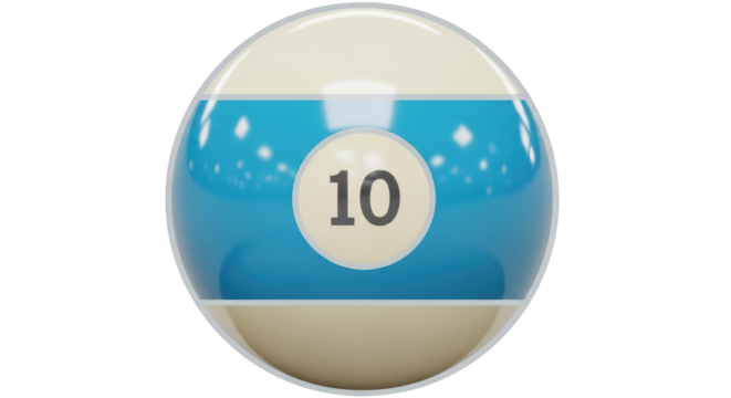 Isolated Billiard Ball with Number 10