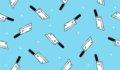 Cute knife pattern background vector design