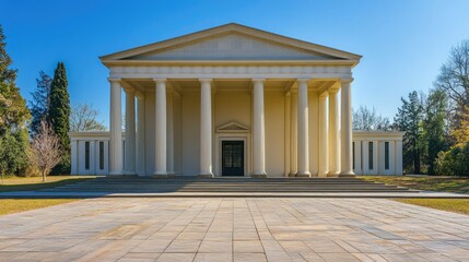 Obraz premium Majestic Neoclassical Temple: Architectural Grandeur