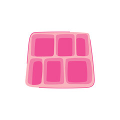 reusable multi section meal tray cartoon vector illustration