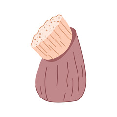 culinary mushroom brush cartoon vector illustration