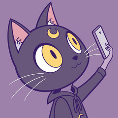 Fototapeta premium cat with a star
