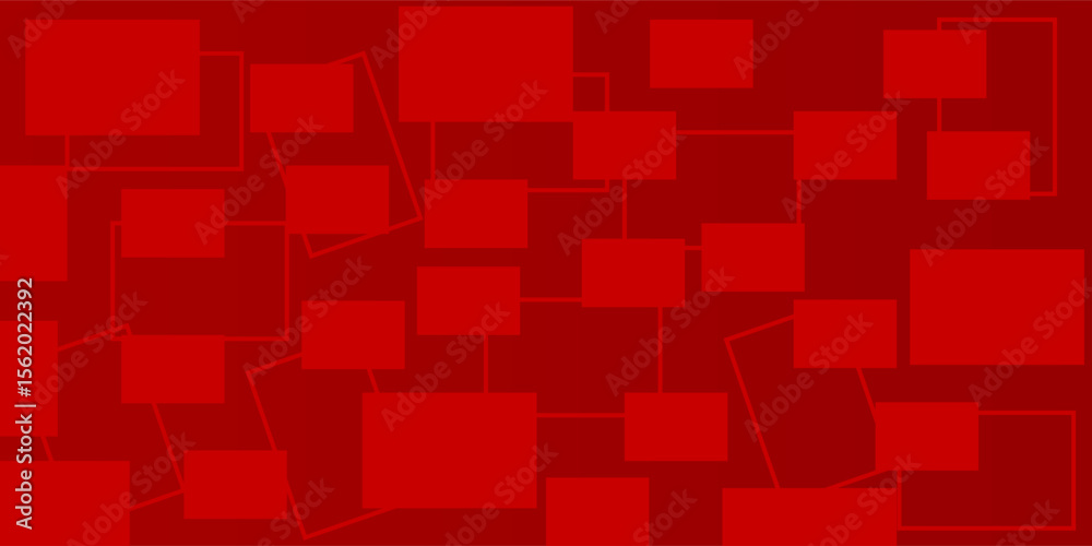 Poster dynamic fluid red geometric box with red gradient background