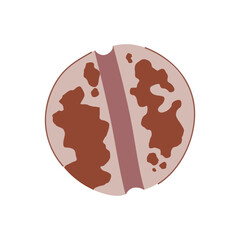 mud rusty screw head cartoon vector illustration