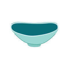 ceramic sauce dipping bowl cartoon vector illustration