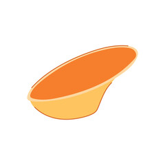 plastic sauce dipping bowl cartoon vector illustration