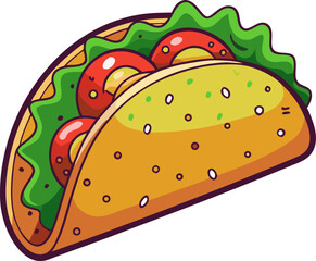 vector illustration of a Taco 