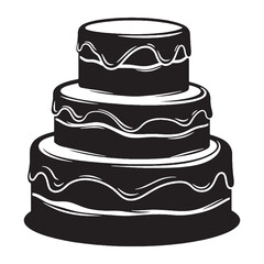 A baked symbol of joy – Cake silhouette expressed with bold Cake vector – Cake illustration

