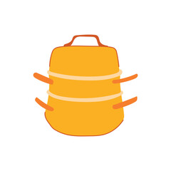 stainless steamer pot cartoon vector illustration