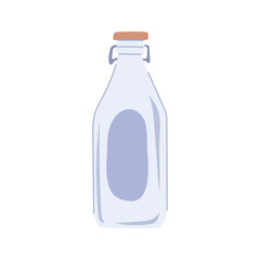 retro vintage milk bottle cartoon vector illustration