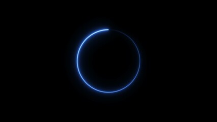 Circle loading a neon bright 4k illustration.