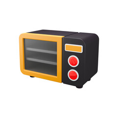 Kitchen Oven with Knobs Render