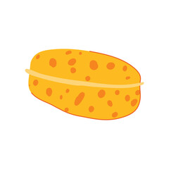 kitchen yellow sponge cartoon vector illustration