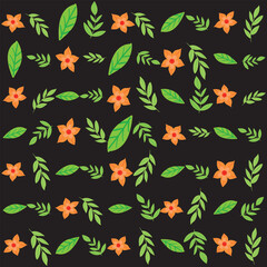 Florar Pattern. Abstract Floral Background Design with Artistic Botanical Elements