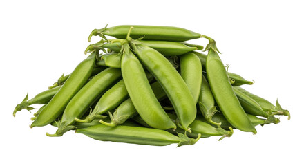 Isolated Pile of fresh green peas